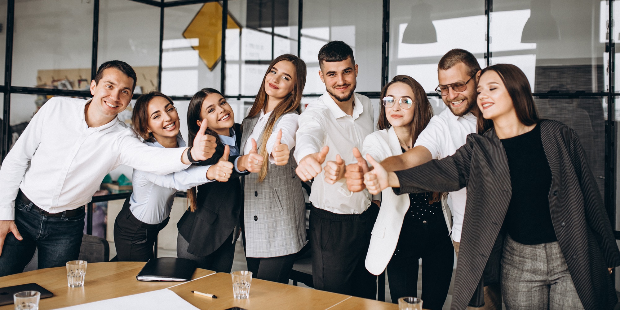 Group of people working out business plan in an office