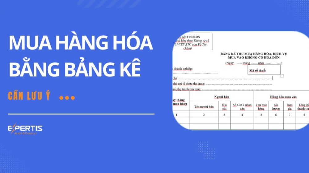 mua hàng bằng bảng kê